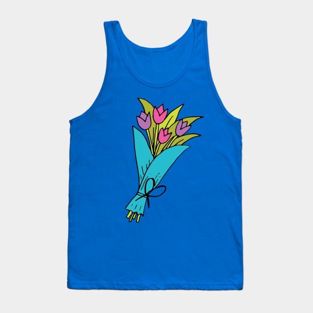 Tulip Bouquet Tank Top by SWON Design